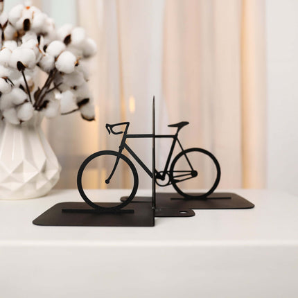 Metal Bookends – Bicycle Steel Book Holder for Shelves & Office Decor