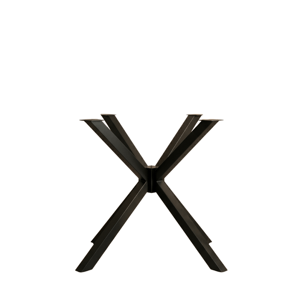 X-Shaped Metal Table Base for Round Dining Tables - Metaloslav 