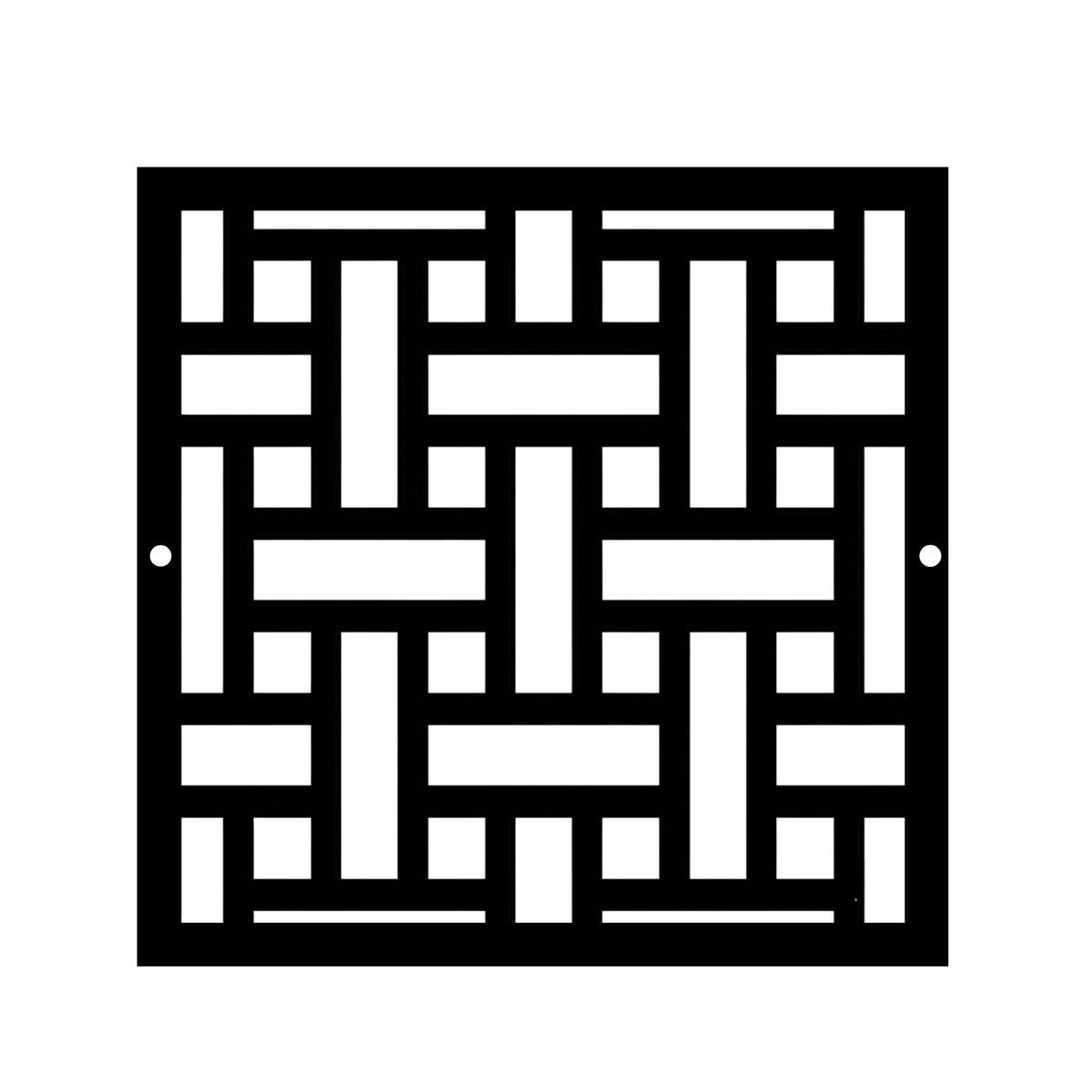 Geometric decorative metal vent cover with modern laser-cut patterns