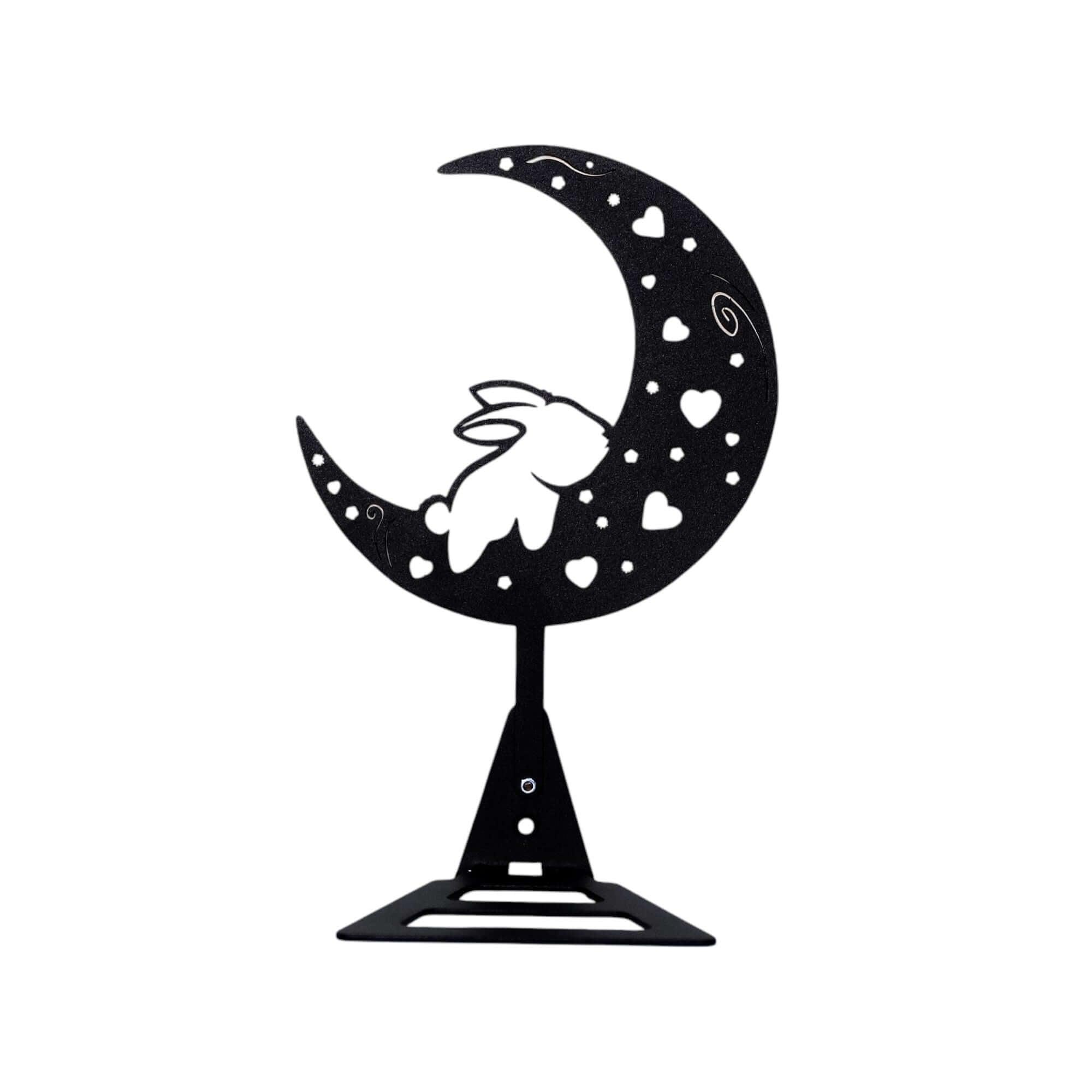 Metal Floating Shelf – Whimsical Rabbit on Moon Decor for Kids’ Rooms