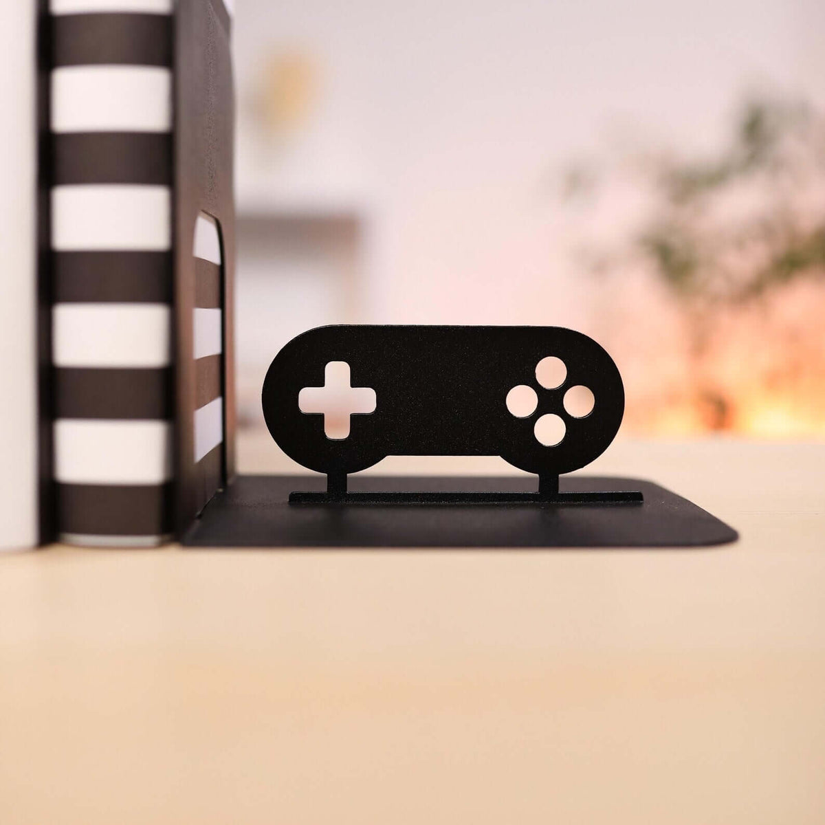 Metal PS Controller Bookends Set for Gaming Shelves and Desks - Metaloslav 