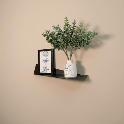 Metal Wall Shelf – Minimalist Floating Steel Shelf for Home & Office