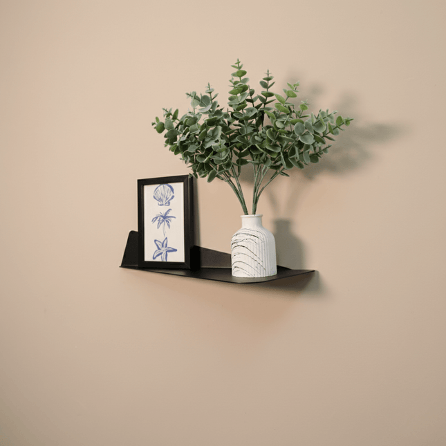 Metal Wall Shelf – Minimalist Floating Steel Shelf for Home & Office