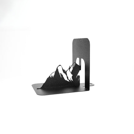 Metal Mountain Silhouette Bookends in Powder-Coated Steel - Metaloslav 