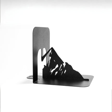 Metal Mountain Silhouette Bookends in Powder-Coated Steel - Metaloslav 