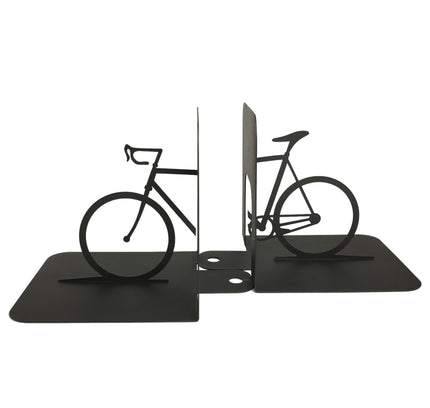 Metal Bicycle Bookends – Modern Bike Decor for Shelves & Office | Minimalist Book Holder
