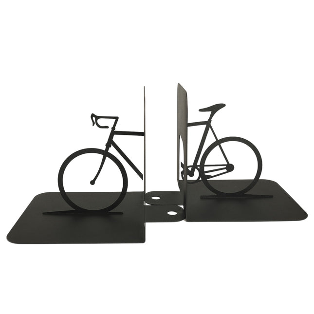 Metal Bicycle Bookends – Modern Bike Decor for Shelves & Office | Minimalist Book Holder