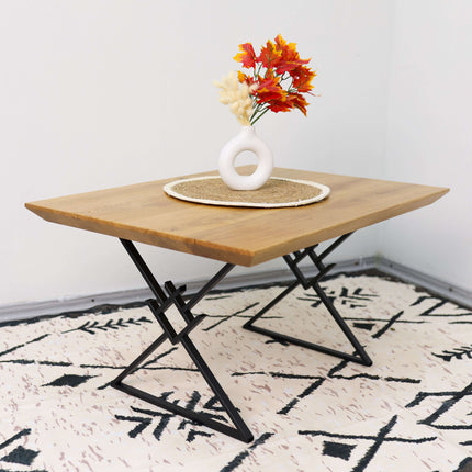 Metal Table Legs – Geometric X Steel Base for Coffee & Dining Tables