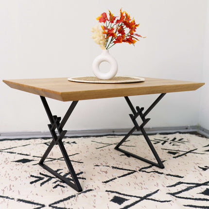 Metal Table Legs – Geometric X Steel Base for Coffee & Dining Tables