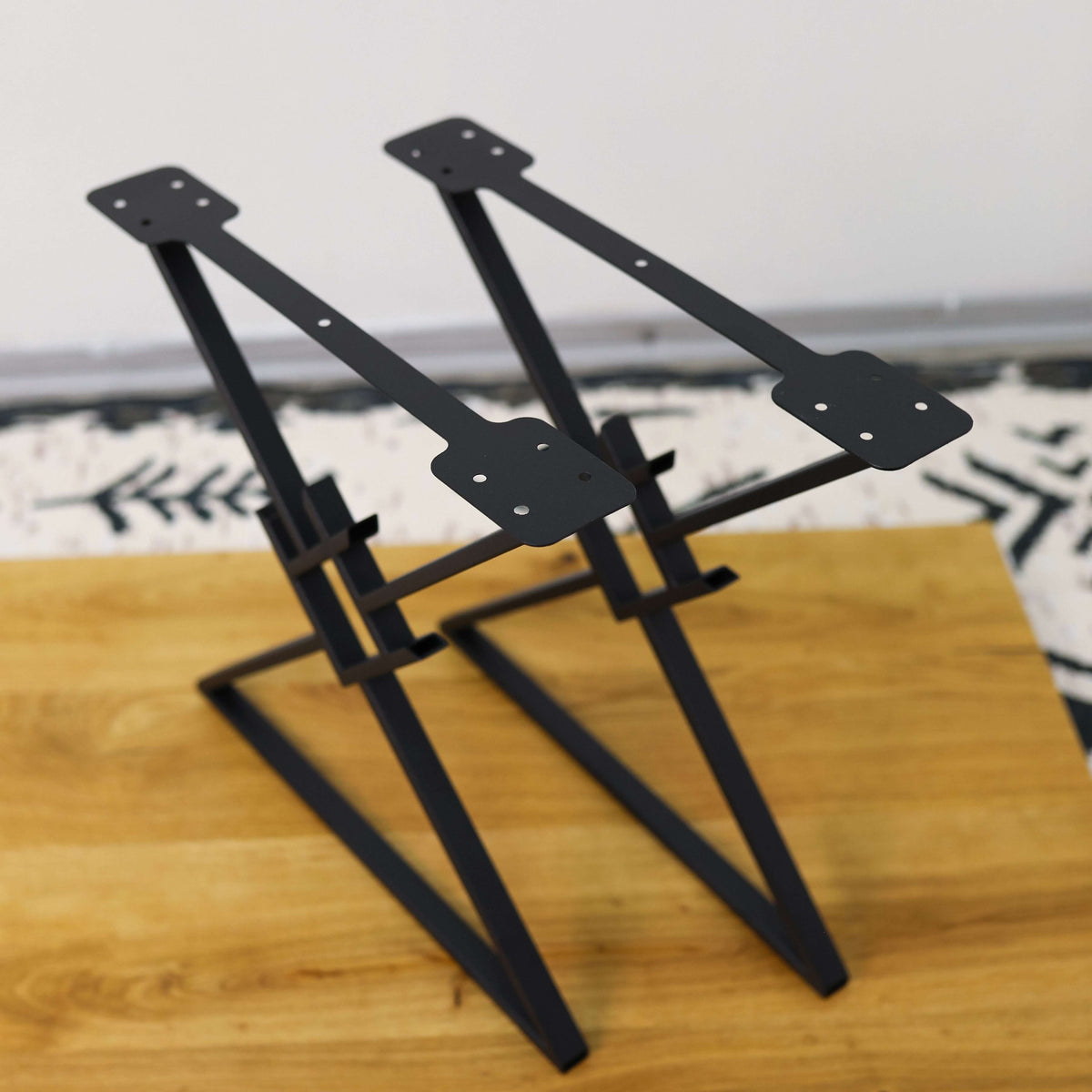 Metal Table Legs – Geometric X Steel Base for Coffee & Dining Tables