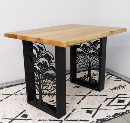 Tree of Life Metal Table Legs – Nature-Inspired Steel Base | Handmade Industrial Furniture Frame