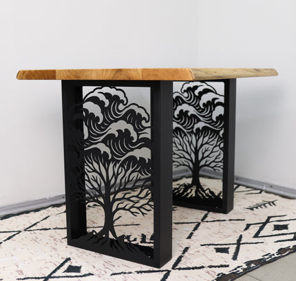 Tree of Life Metal Table Legs – Nature-Inspired Steel Base | Handmade Industrial Furniture Frame