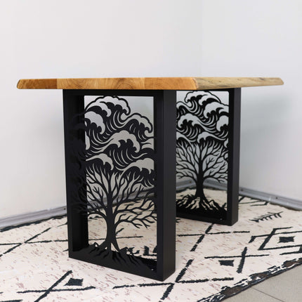 Metal Table Legs – Tree of Life Steel Base for Dining & Coffee Tables