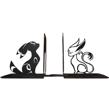 Metal Bookends – Modern Fantasy Steel Book Holder for Shelves