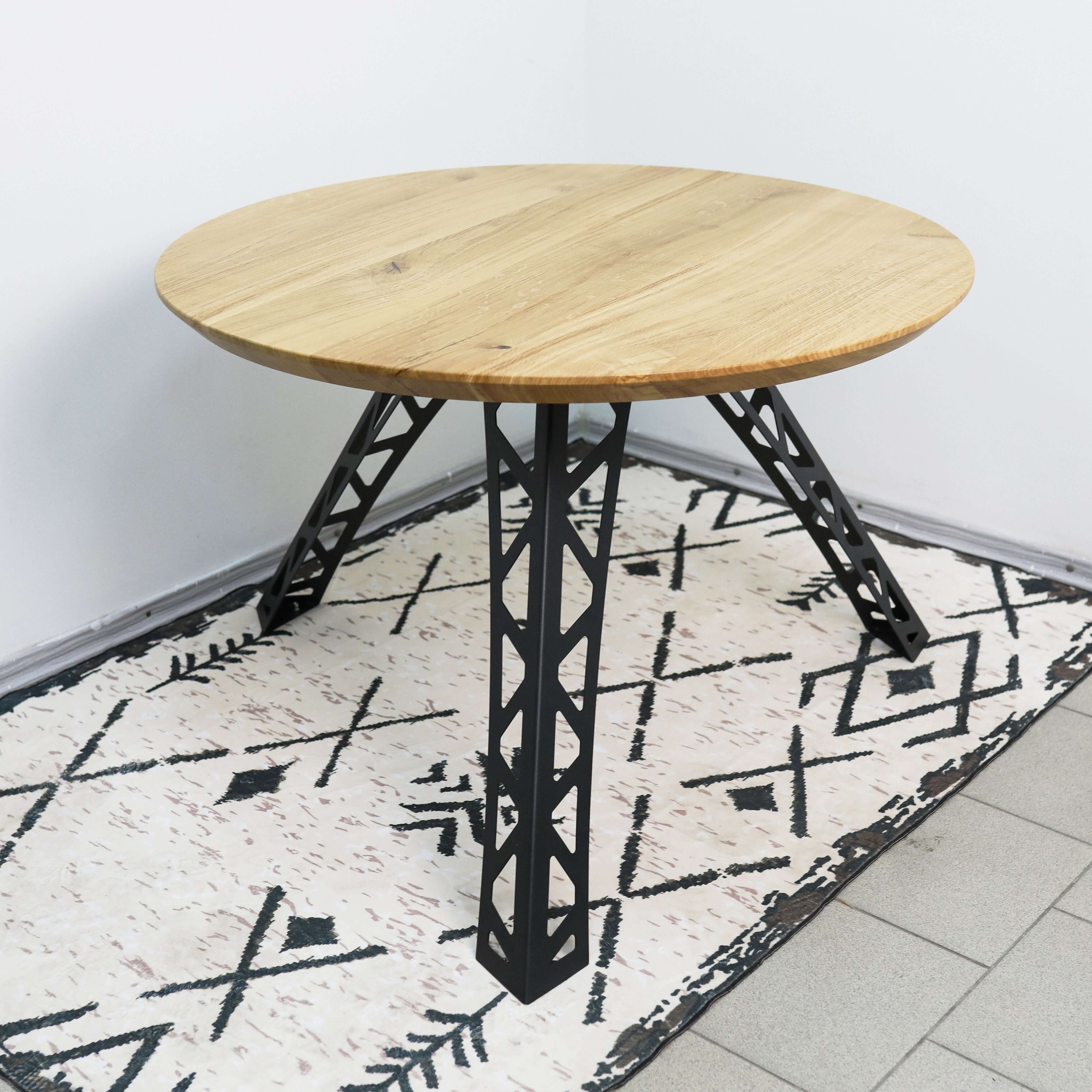 Metal Table Legs – Industrial Steel Base with Geometric Truss Shape