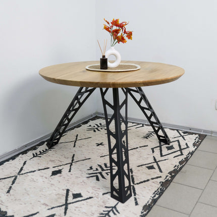 Industrial Metal Table Legs – Truss Design Steel Base | Modern Dining & Coffee Table Frame