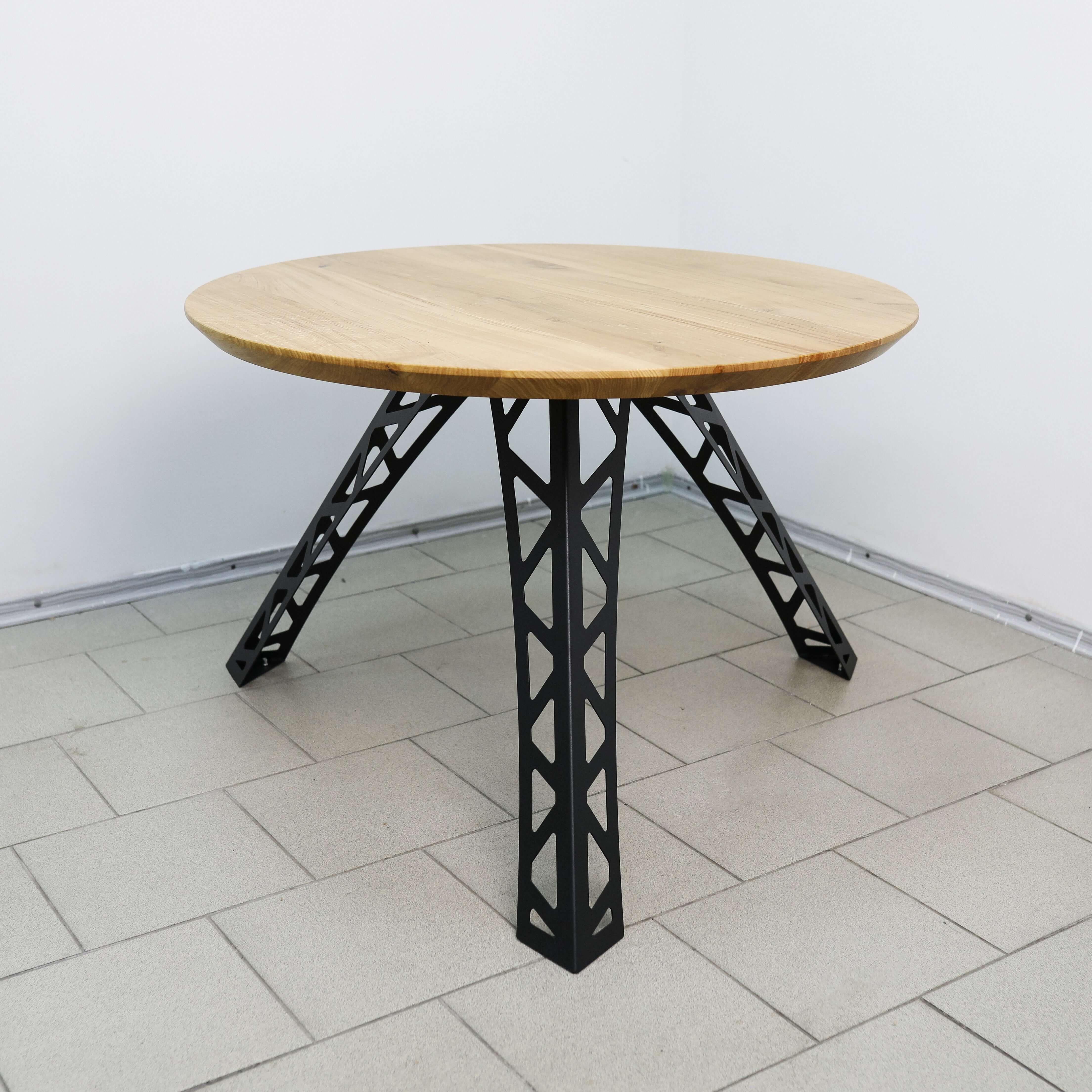 Metal Table Legs – Industrial Steel Base with Geometric Truss Shape