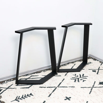 Geometric Metal Table Legs Set Steel Base for Custom Tables - Metaloslav 