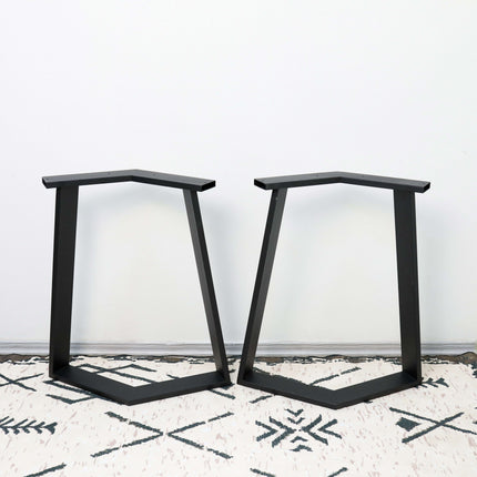 Geometric Metal Table Legs Set Steel Base for Custom Tables - Metaloslav 