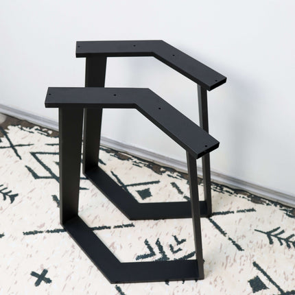 Geometric Metal Table Legs Set Steel Base for Custom Tables - Metaloslav 
