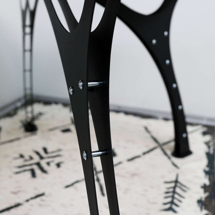 Curved Metal Table Legs Set for Dining and Coffee Tables - Metaloslav 