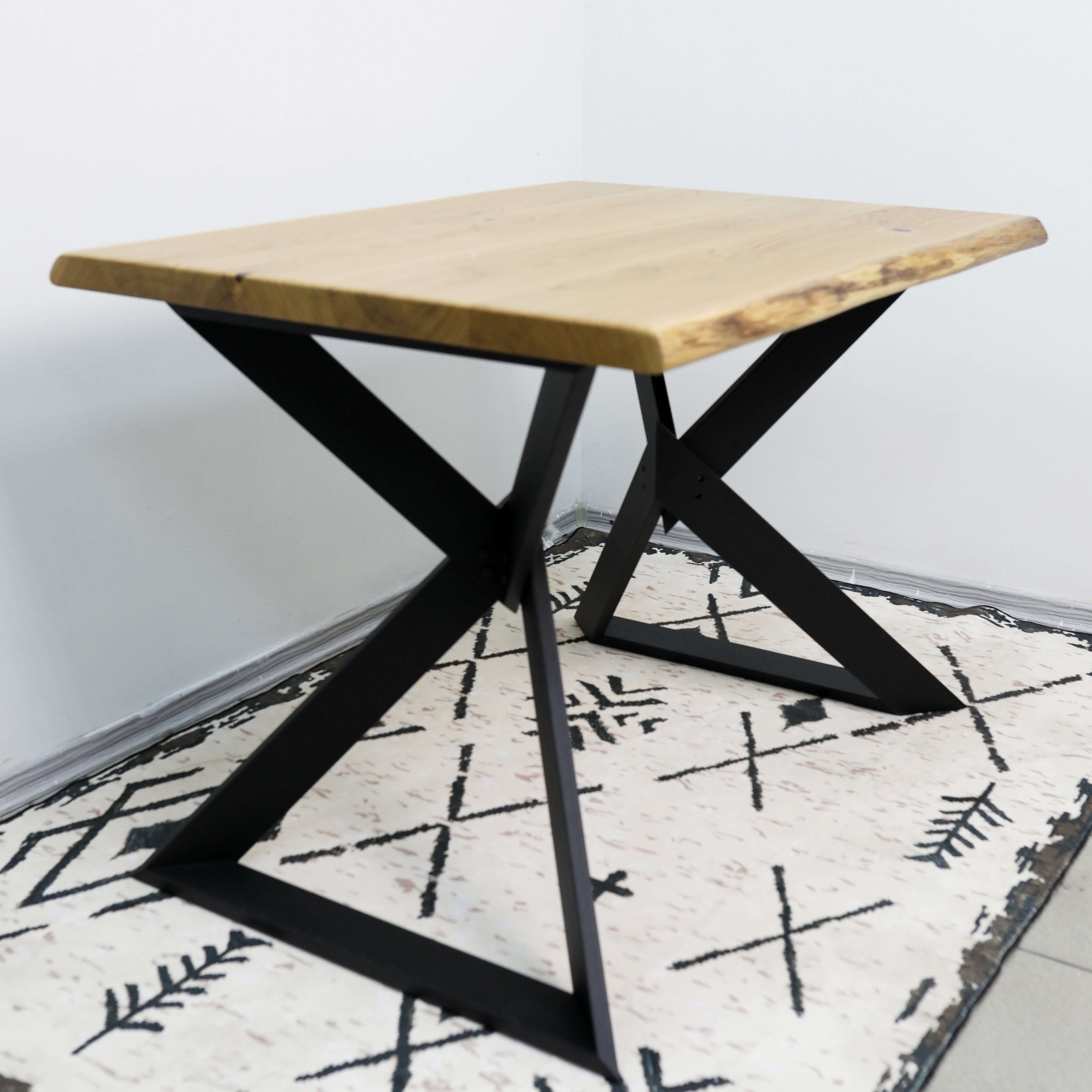 X Frame Metal Table Legs Set Steel Base for Custom Tables - Metaloslav 