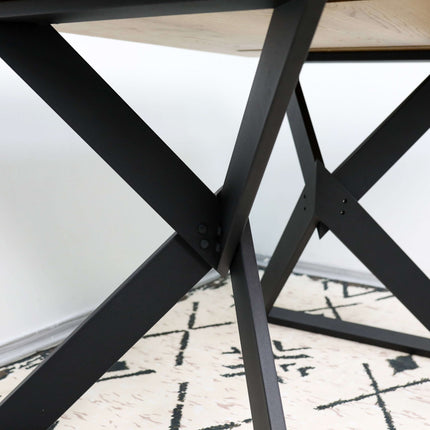 X Frame Metal Table Legs Set Steel Base for Custom Tables - Metaloslav 