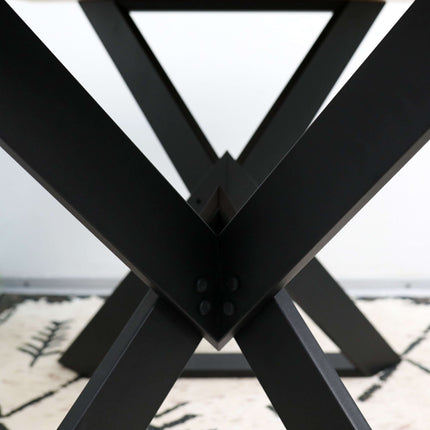 X Frame Metal Table Legs Set Steel Base for Custom Tables - Metaloslav 