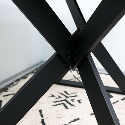 X Frame Metal Table Legs Set Steel Base for Custom Tables - Metaloslav 