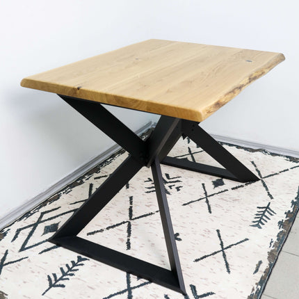 X Frame Metal Table Legs Set Steel Base for Custom Tables - Metaloslav 