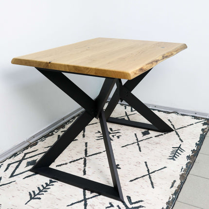 X Frame Metal Table Legs Set Steel Base for Custom Tables - Metaloslav 