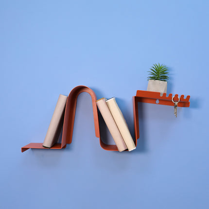 Wave Metal Wall Shelf – Modern Curved Steel Floating Shelf | Minimalist Decor Home & Office