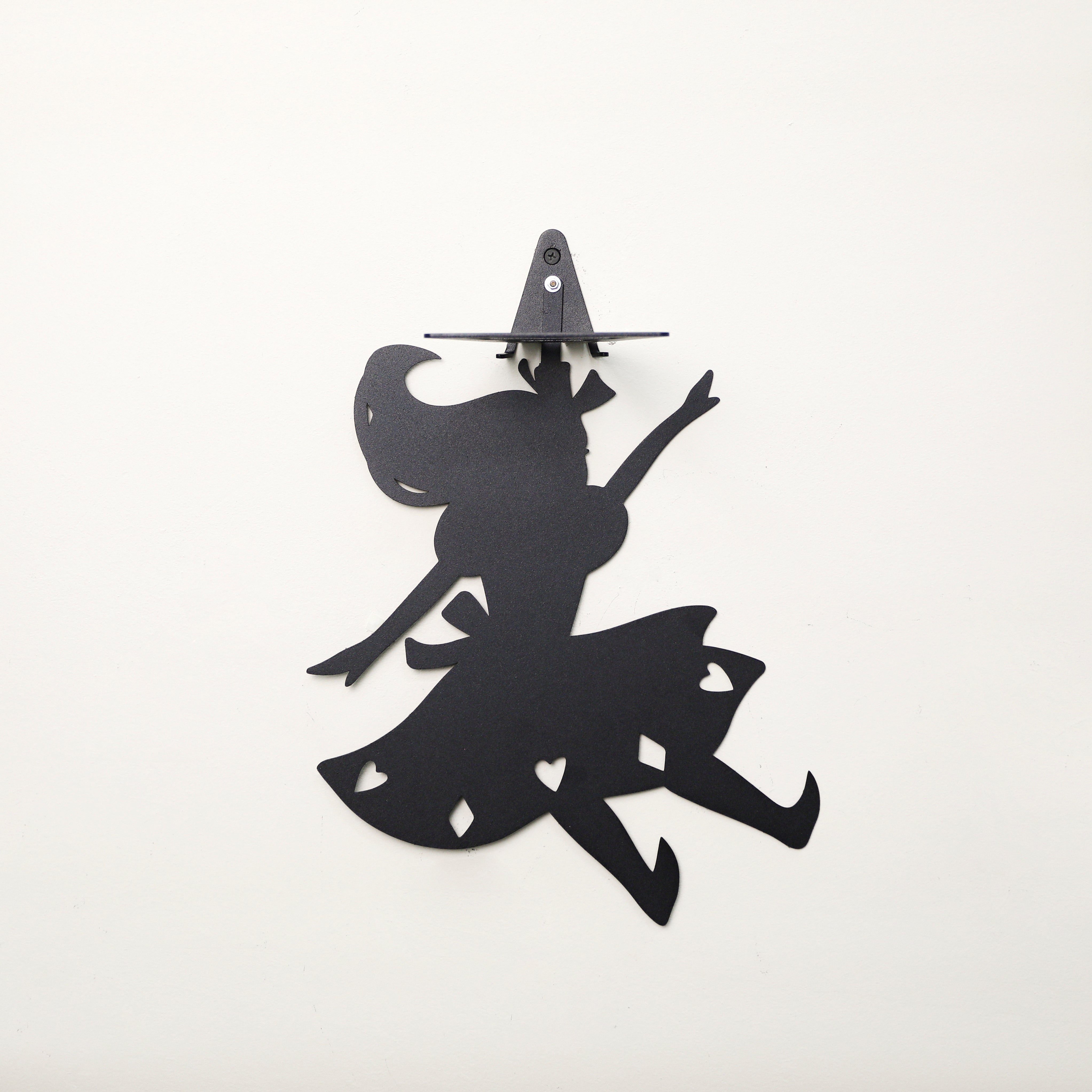 Alice in Wonderland Metal Wall Shelf, Handmade Steel Fantasy Decor