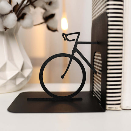 Metal Bookends – Bicycle Steel Book Holder for Shelves & Office Decor