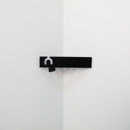 Modern Metal Corner Shower Shelf with Geometric Cutouts, Wall Mounted - Metaloslav 