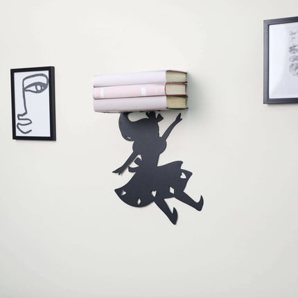 Metal Wall Shelf Book Holder – Alice Silhouette Floating Shelf