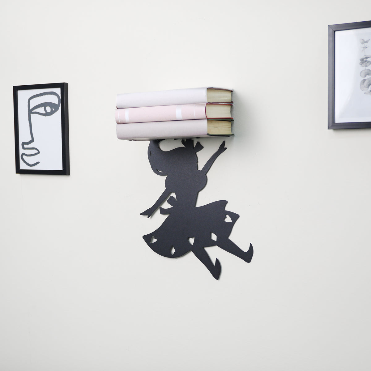 Alice in Wonderland Metal Wall Shelf, Handmade Steel Fantasy Decor