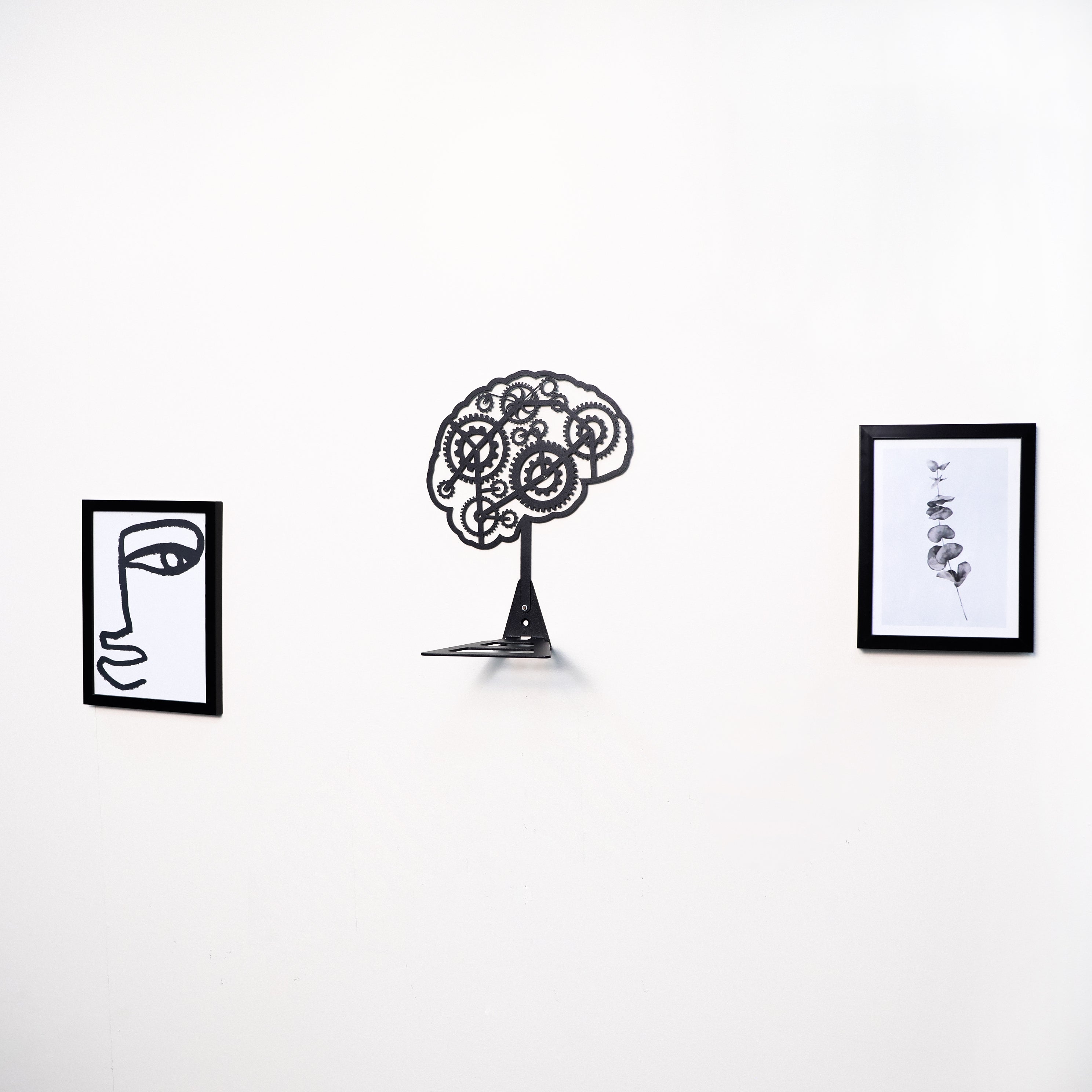 Steampunk Metal Wall Shelf, Industrial Gear Tree Steel Wall Decor