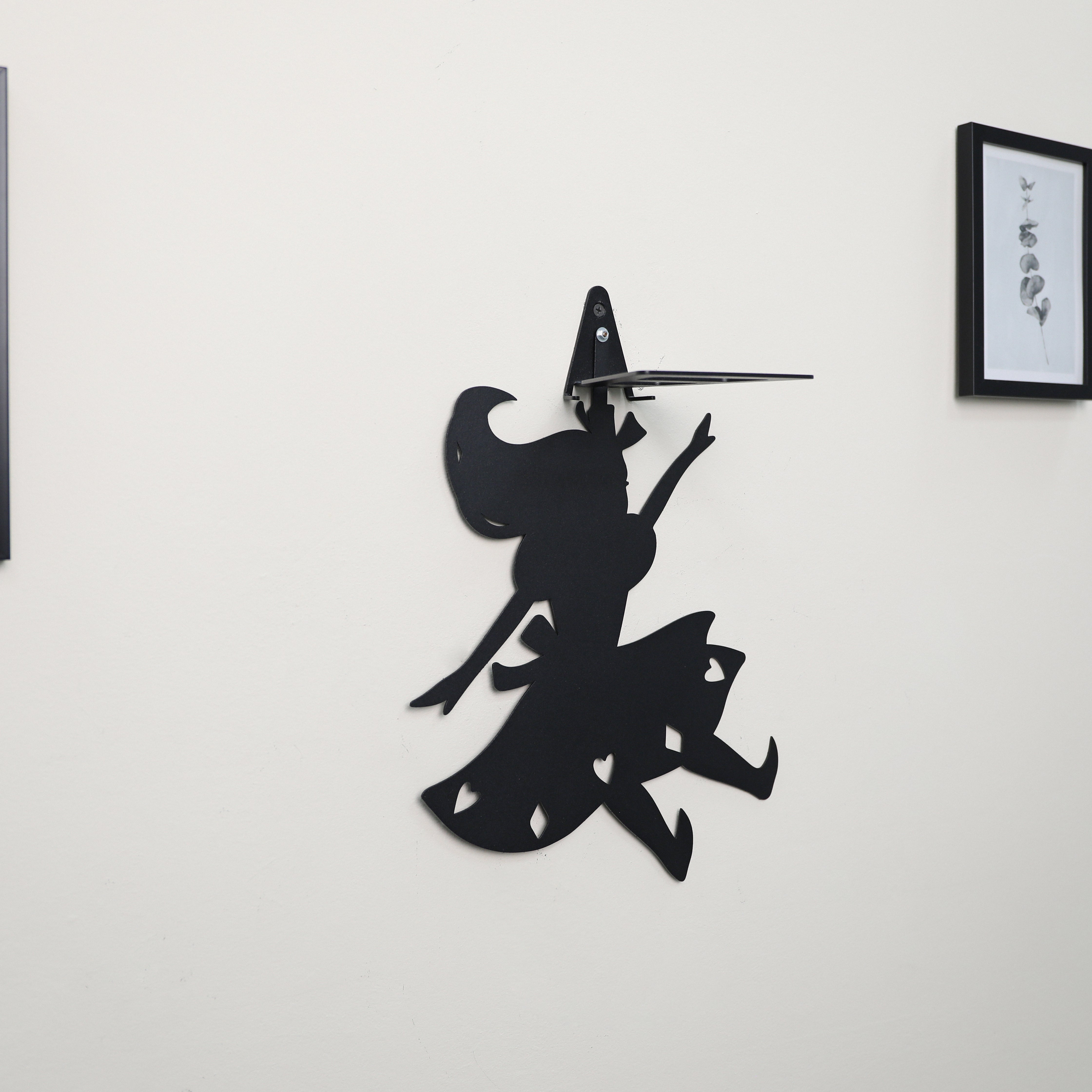 Alice in Wonderland Metal Wall Shelf, Handmade Steel Fantasy Decor