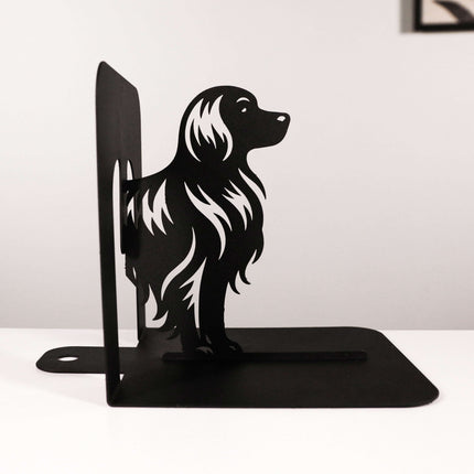 Dog Silhouette Metal Bookends in Powder-Coated Steel - Metaloslav 