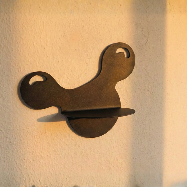 Bubble Metal Wall Shelf with Single Floating Display Platform - Metaloslav 