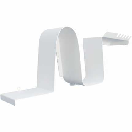 Wave-Shaped Metal Floating Wall Shelf with Sculptural Steel Form - Metaloslav 