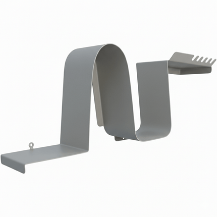 Wave-Shaped Metal Floating Wall Shelf with Sculptural Steel Form - Metaloslav 