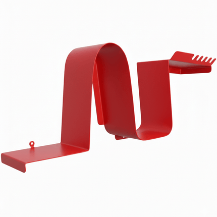 Wave-Shaped Metal Floating Wall Shelf with Sculptural Steel Form - Metaloslav 