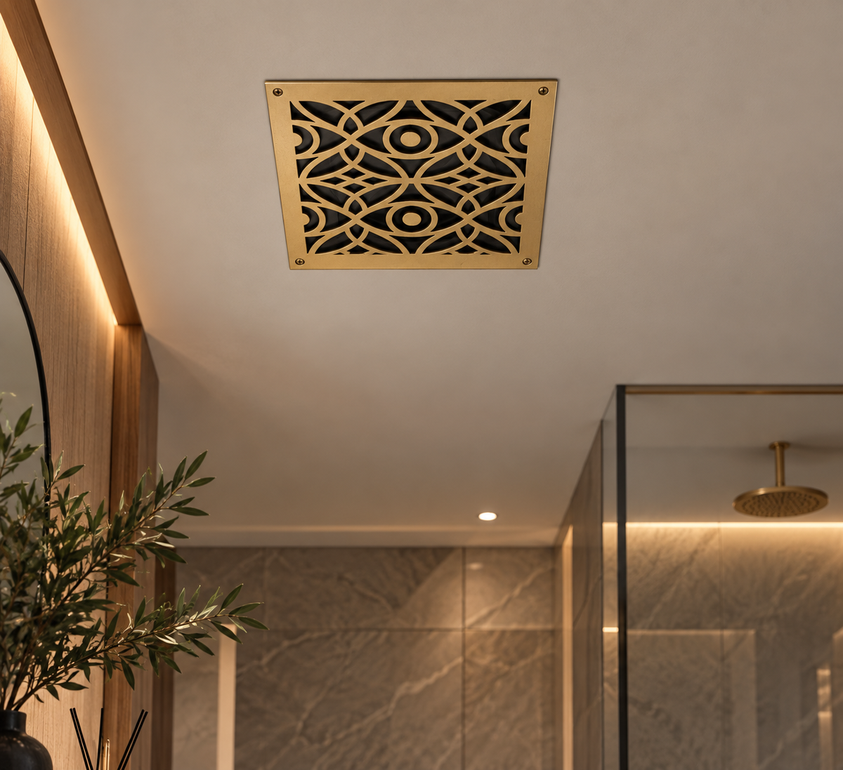 Large Geometric Metal Vent Cover, Custom Oversized HVAC Grille, Laser Cut Decorative Register