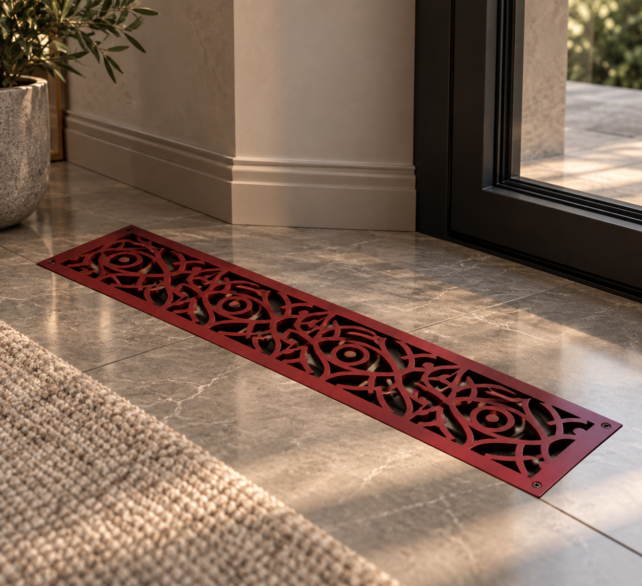 Geometric Metal Vent Cover, Custom Laser Cut HVAC Grille, Decorative Wall Register