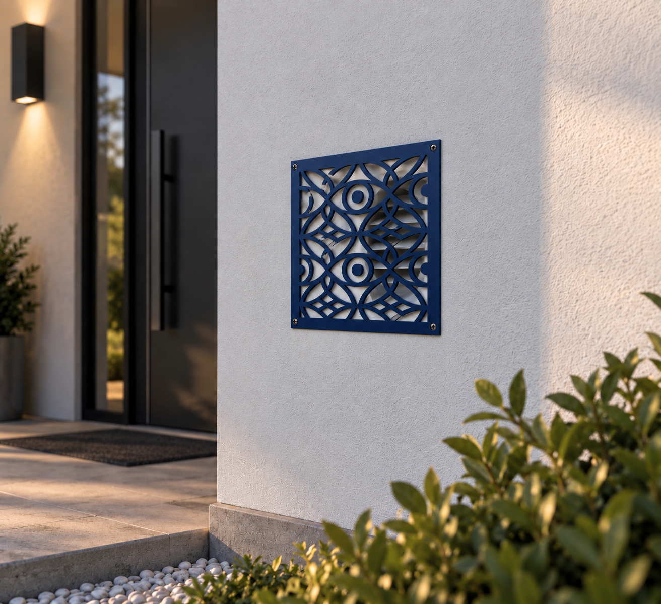 Geometric Metal Vent Cover, Custom Laser Cut HVAC Grille, Decorative Wall Register