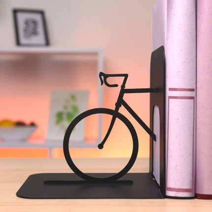 Bicycle Metal Bookends with Minimalist Silhouette - Metaloslav 