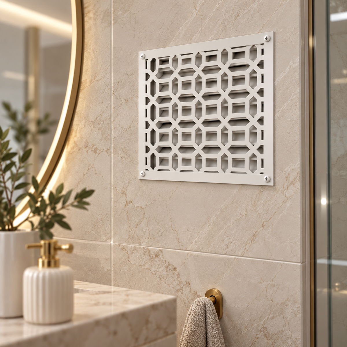 Custom Metal Vent Cover, Laser Cut HVAC Grille, Decorative Steel Air Register - Metaloslav 
