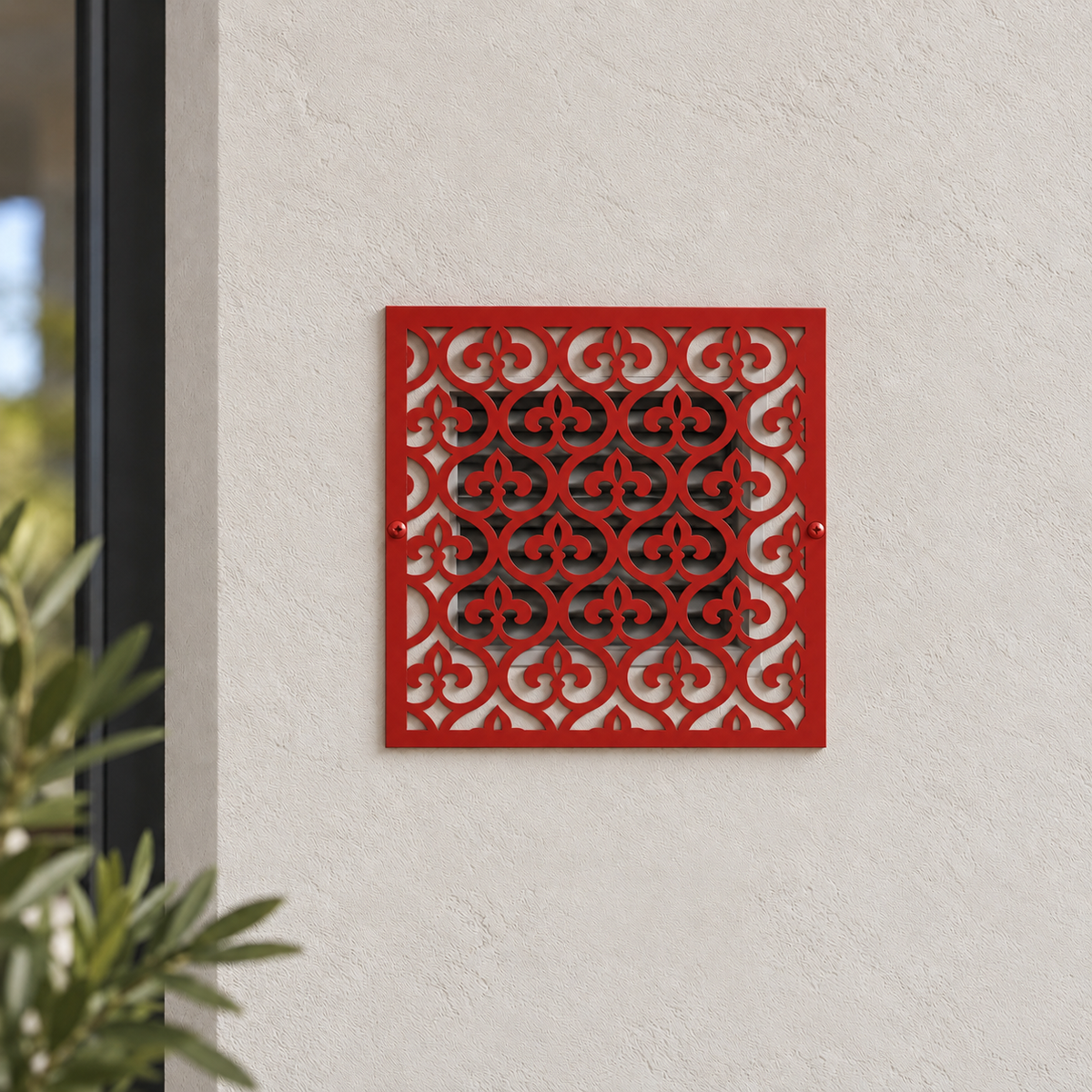 Victorian Metal Vent Cover, Custom Laser Cut HVAC Grille, Decorative Steel Register - Metaloslav 
